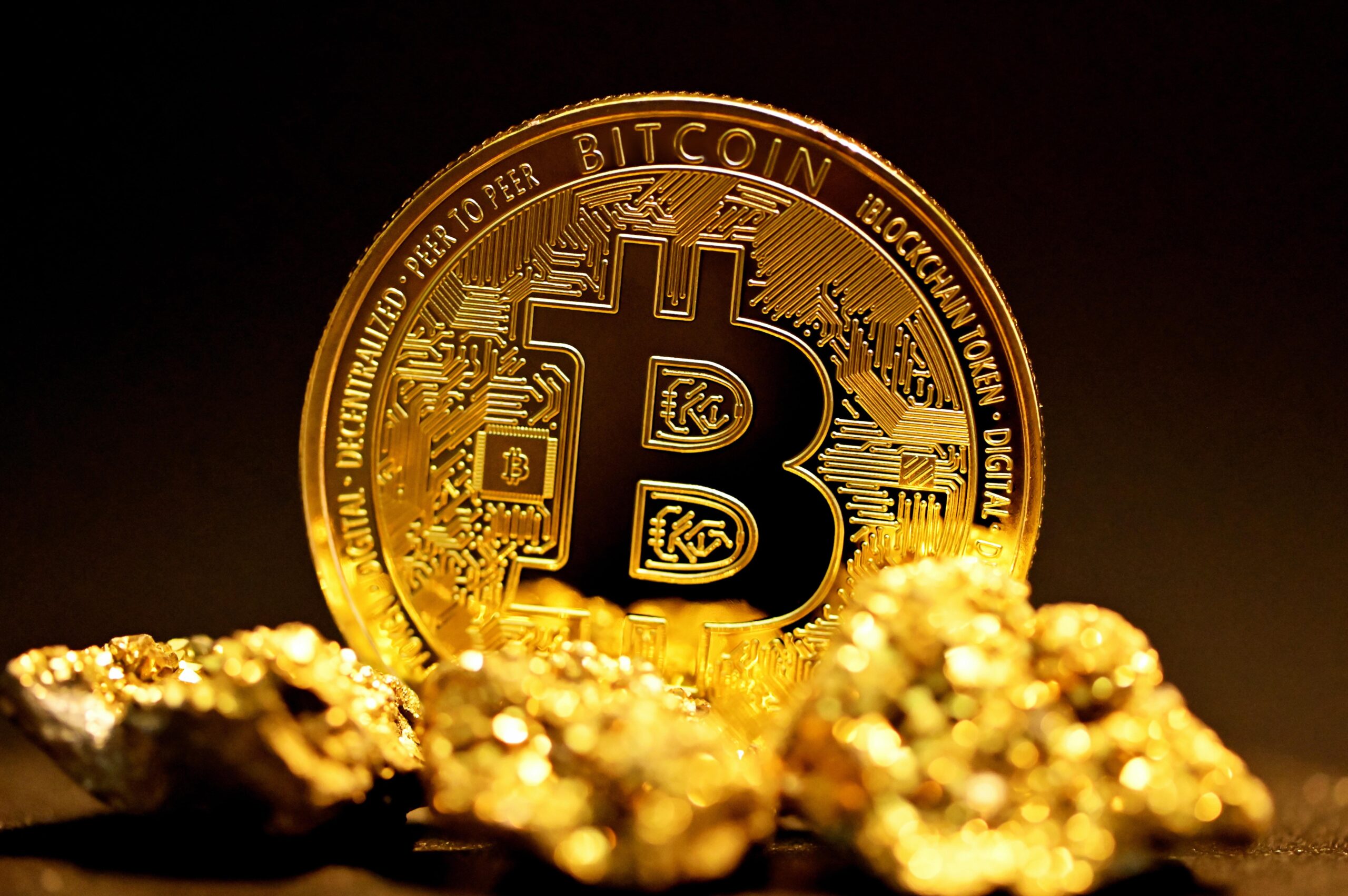 Gouden Bitcoin munt